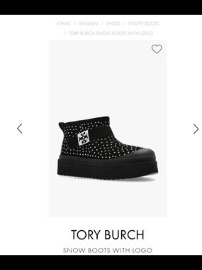 Tory Burch Black Studded Platform Ankle Boot